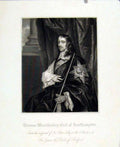 Original Old Antique Print Thomas Wriothesley Earl Southampton Portrait