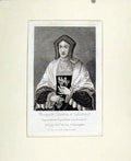 Original Old Antique Print Margatet Count4Ess Salisbury Portrait Fine Art C1880