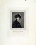 Original Old Antique Print Fine Art Portrait Earl Salisbury 1830 Richard 19th