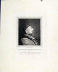 Original Old Antique Print John Duke Bedford Regent France Portrait C1830 19th