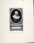 Original Old Antique Print Sir Rob Bruce Cotton Bar Portrait C1830 19th Century
