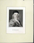 Original Old Antique Print C1830 Portrait Evremond People 19th Century