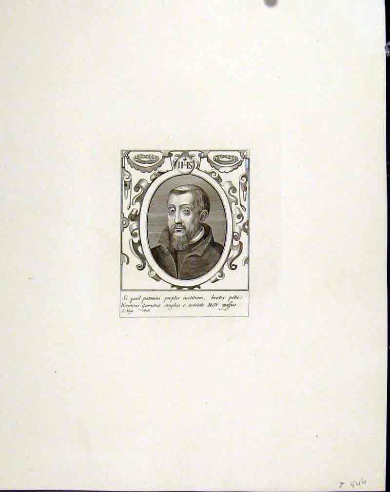 Original Old Antique Print Henricus Garnetus Portrait Fine Art C1830 19th