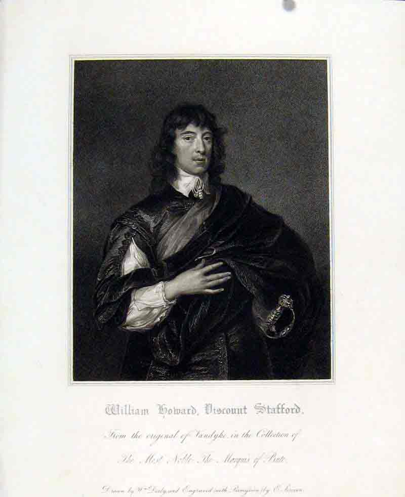 Original Old Antique Print C1830 William Howard Discount Stafford 19th Century