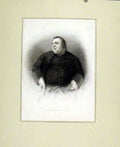 Original Old Antique Print Tho Overbury Portrait C1830 Art People 19th Century