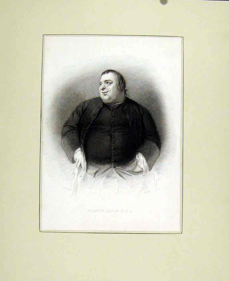 Original Old Antique Print Tho Overbury Portrait C1830 Art People 19th Century