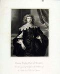 Original Old Antique Print Fine Art Portrait George Digby Earl Bristol