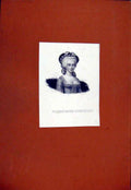 Original Old Antique Print Vicomtesse Dumoulin C1829 Fine Art 19th Century