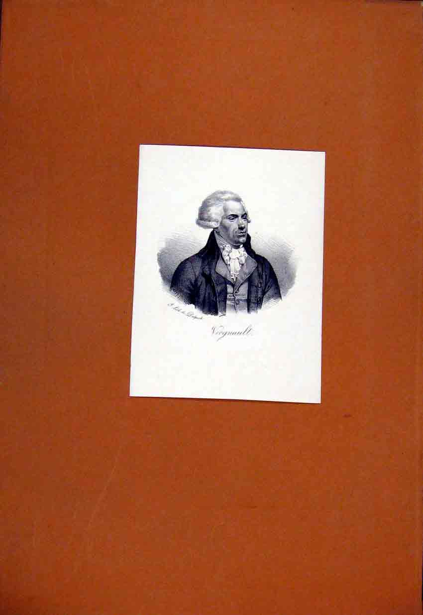 Original Old Antique Print Vergnault Portrait C1829 Fine Art 19th Century