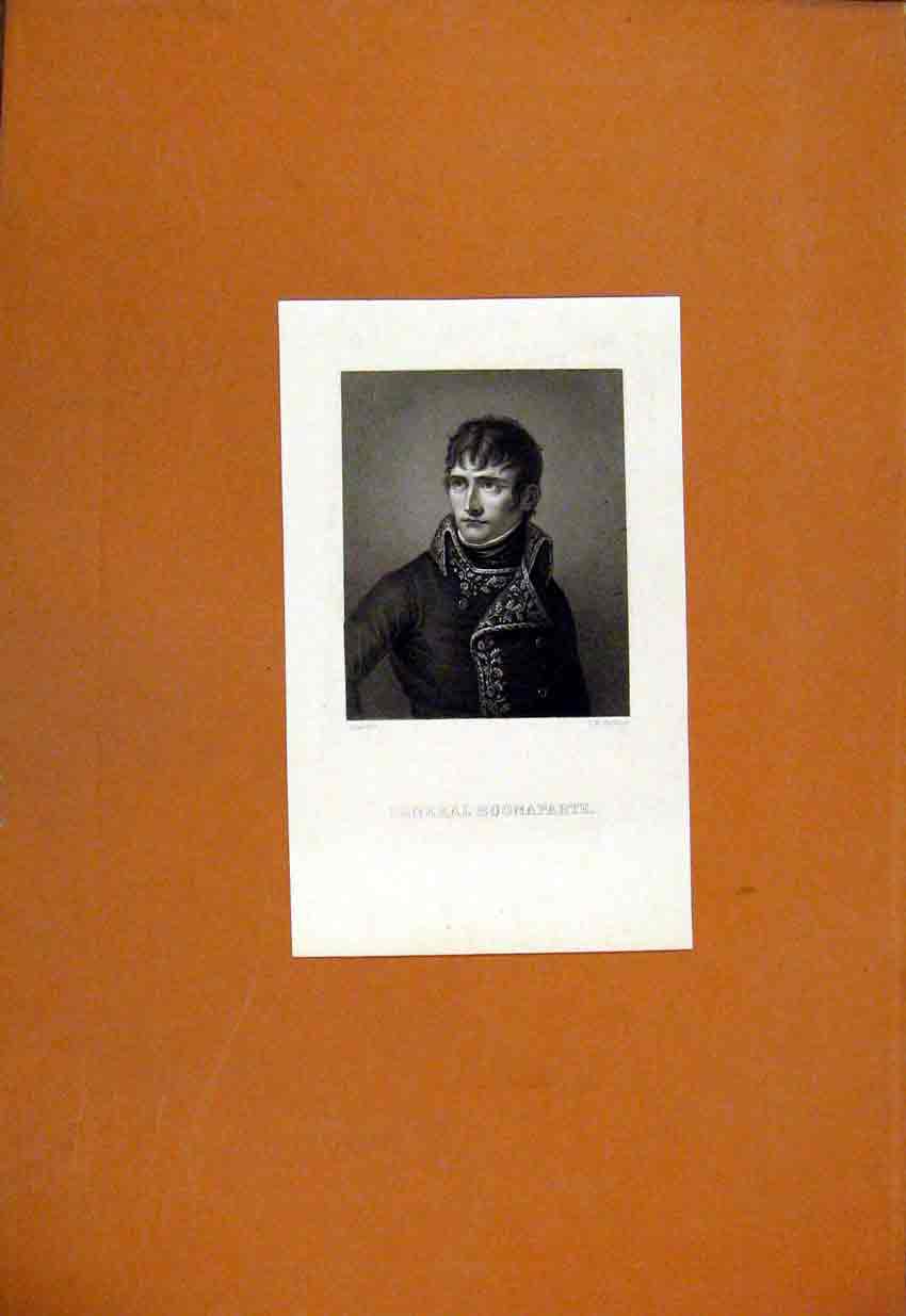 Original Old Antique Print Portrait General Bouonaparte Fine Art