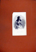 Original Old Antique Print Portrait C1829 Madame Roland Fine Art 19th Century
