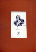 Original Old Antique Print Elisa Duchess Coscanne Portrait C1829 19th Century