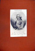 Original Old Antique Print Mr Kemble Portrait Fine Art Sketch C1829 19th Century
