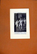 Original Old Antique Print Woodward Character Scia Amphitrion Portrait