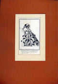 Original Old Antique Print Mrs Yates Character Berinthia Rellapse Virtue Danger