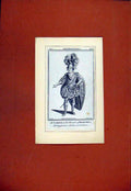 Original Old Antique Print Brothers Garrick Character Demetrius Portrait C1829