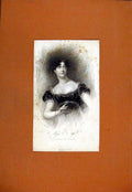 Original Old Antique Print Miss Oneill Covest Garden Theatre Portrait