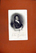Original Old Antique Print John Sawcett Portrait Fine Art C1829 19th Century