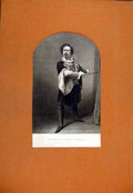 Original Old Antique Print Mr Charles Dillion Hamlet Portrait C1829 19th Century