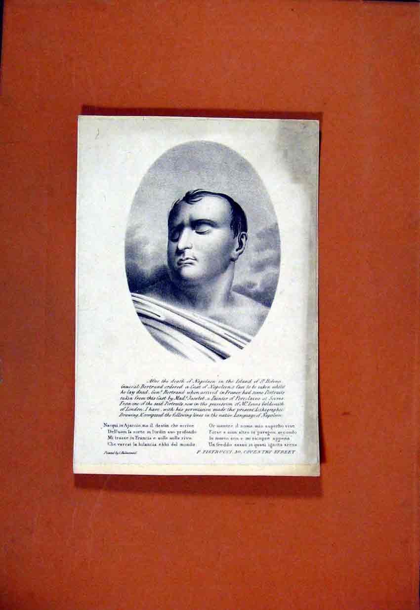 Original Old Antique Print Macready Farewell Adrdress Drury Lane