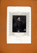 Original Old Antique Print Sir Thomas Gresham Mercers Hall C1829 19th Century