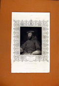 Original Old Antique Print C1829 Portrait Cardinal Pole Fine Art 19th Century