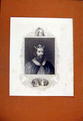 Original Old Antique Print Fine Art Portrait Alfred Hastings C1829 19th Century