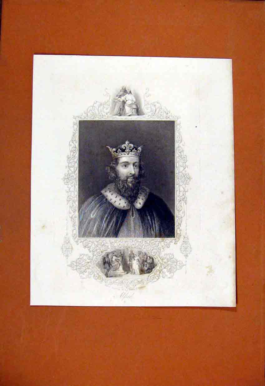 Original Old Antique Print Fine Art Portrait Alfred Hastings C1829 19th Century