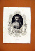 Original Old Vintage Print King William Ii Second Portrait Fine Art 1929 20th