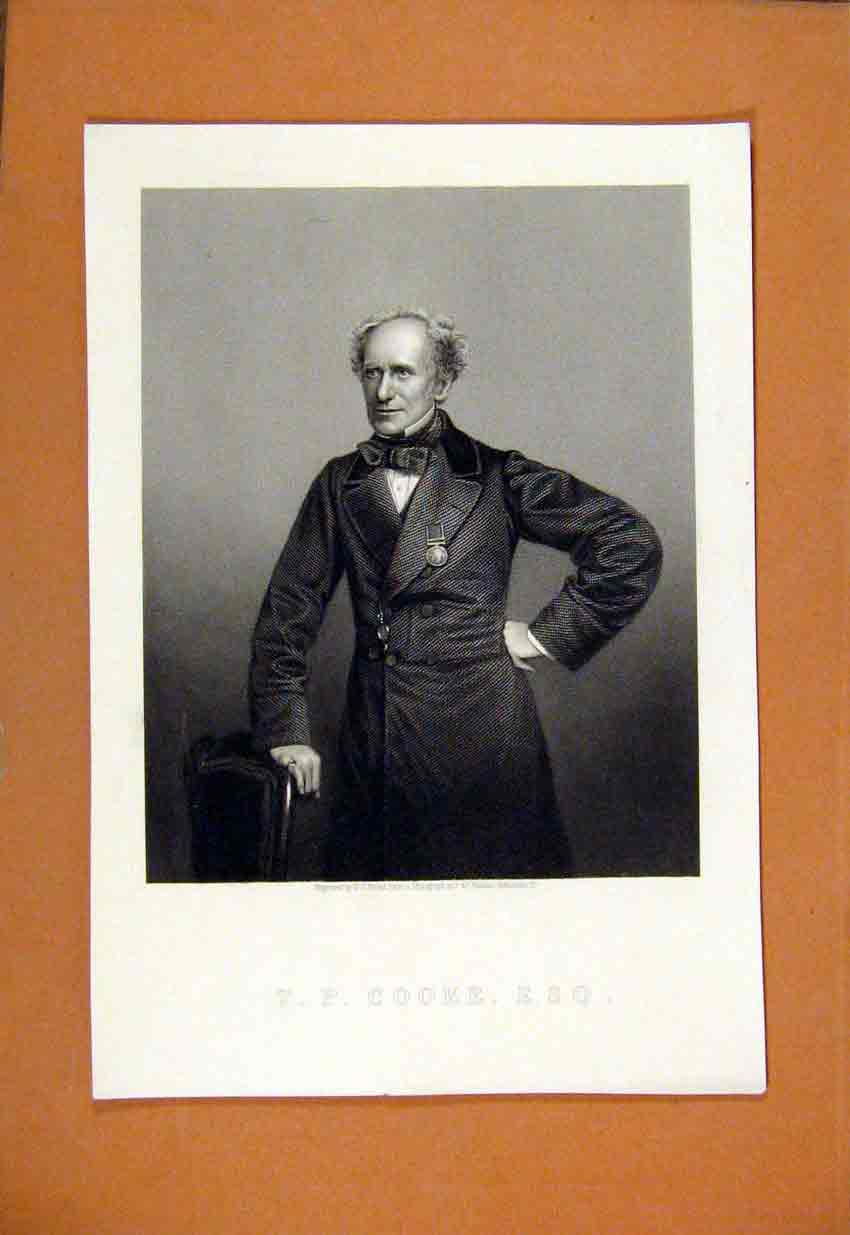 Original Old Vintage Print T P Cooke Portrait Fine Art C1929 20th Century