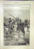 Old Antique Print Colonial Troops Water Wood Observatory Ben Nevis 1902 20th