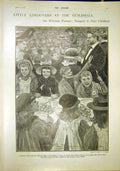 Original Old Antique Print Londoner Guildhall Children Treloar Banquet Poor 1902