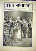 Old Antique Print Opening Parliament Duke Devonshire Imperial Crown 1902 20th