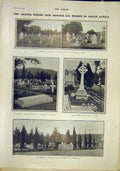 Old Antique Print South Africa Graves Ladysmith Naauwpoort Pretoria 1902 20th