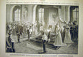 Original Old Antique Print German Emperor White Saloon Royal Palace Berlin 1902