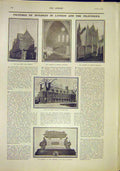 Original Old Antique Print London Newbury Brechin Cathedral Hyde Park Leighton