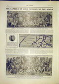Old Antique Print Methuen Boers Paris Delarey Officers Map Magersfontein