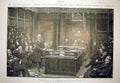 Original Old Antique Print Balfour House Commons King Speech Ammendment 1902