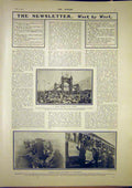 Original Old Antique Print Rhodes Refugees Johannesburg Train Africa 1902 20th