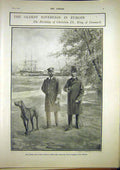 Old Antique Print Christian Ix King Denmark Waldemar Europe Portrait 1902 20th
