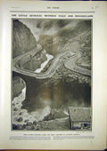 Old Antique Print Italy Switzerland Gothard Swiss Remount Africa War 1902 20th