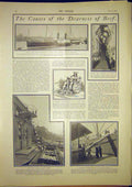 Original Old Antique Print Beef Deptford Corporation Tender Meat 1902 20th