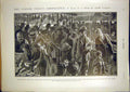 Original Old Antique Print Coster Shopkeeper London Street People 1902 20th