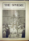 Original Old Antique Print Royal Academy Exhibition Burlington House Spence 1902