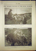 Original Old Antique Print Royal Academy Forbes Dicksee Sargent Schmalz 1902