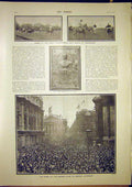 Original Old Antique Print Polo Match Hurlingham Sport Forbes Mansion House 1902