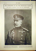 Original Old Antique Print Duke Connaught Portrait Naval Review Hms Howe 1902