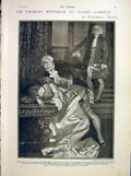Original Old Antique Print Wyndham Garrick Theatre Scene Moore 1902 20th Century