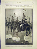 Original Old Antique Print Musical Ride Blues Searchlight Colonial Military 1902