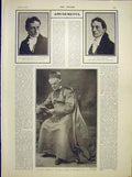 Original Old Antique Print Portrait Actor Robertson Bourchier Theatre 1902 20th
